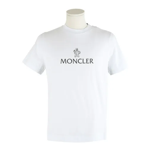 MONCLER  |Crew Neck Pullovers Street Style Plain Short Sleeves Logo