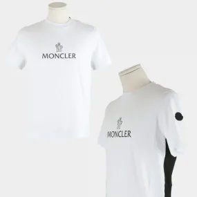 MONCLER  |Crew Neck Pullovers Street Style Plain Short Sleeves Logo