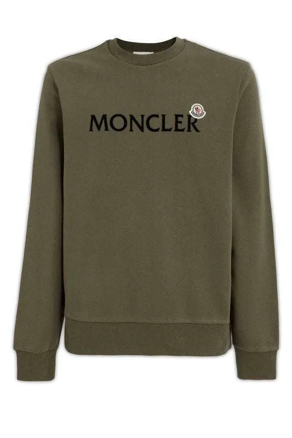 MONCLER  |Long Sleeves Cotton Logo Sweatshirts