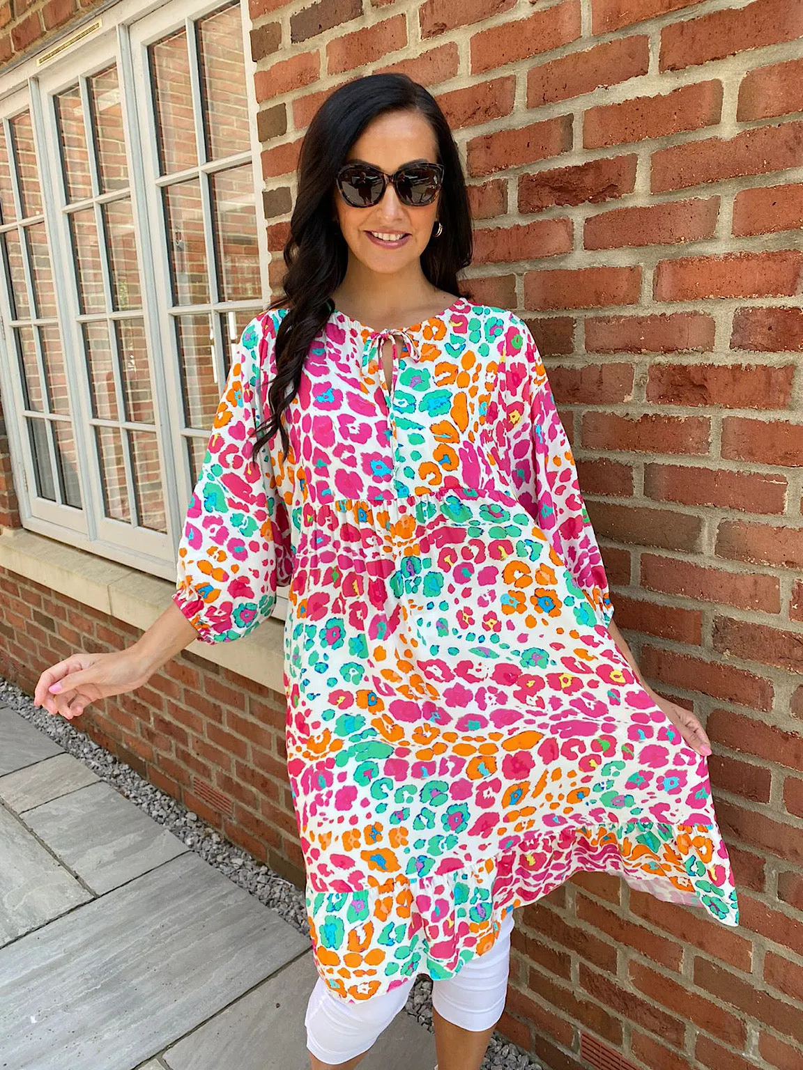 Multi Colour Leopard Print Tunic Tasha