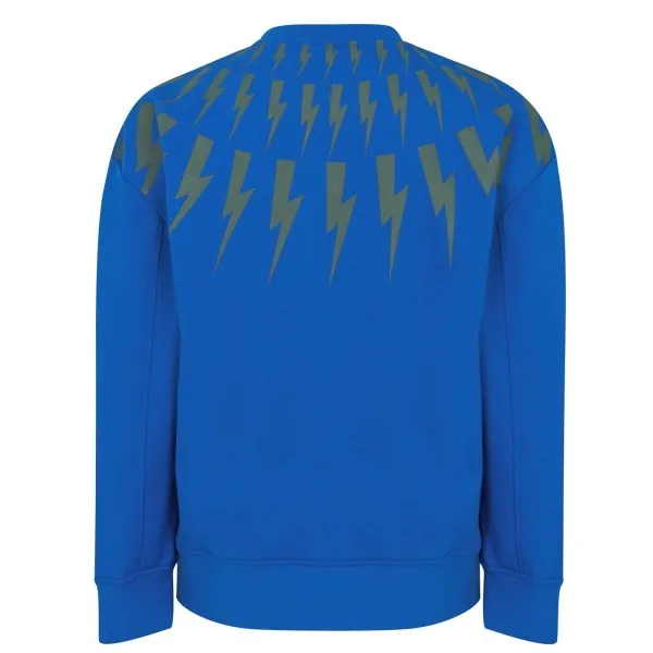 NeIL Barrett  |Crew Neck Pullovers Unisex Street Style Long Sleeves Cotton