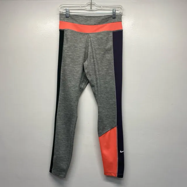 Nike Dri-FIT Size M Women's Gray-Multi Color Block Leggings Activewear Pants