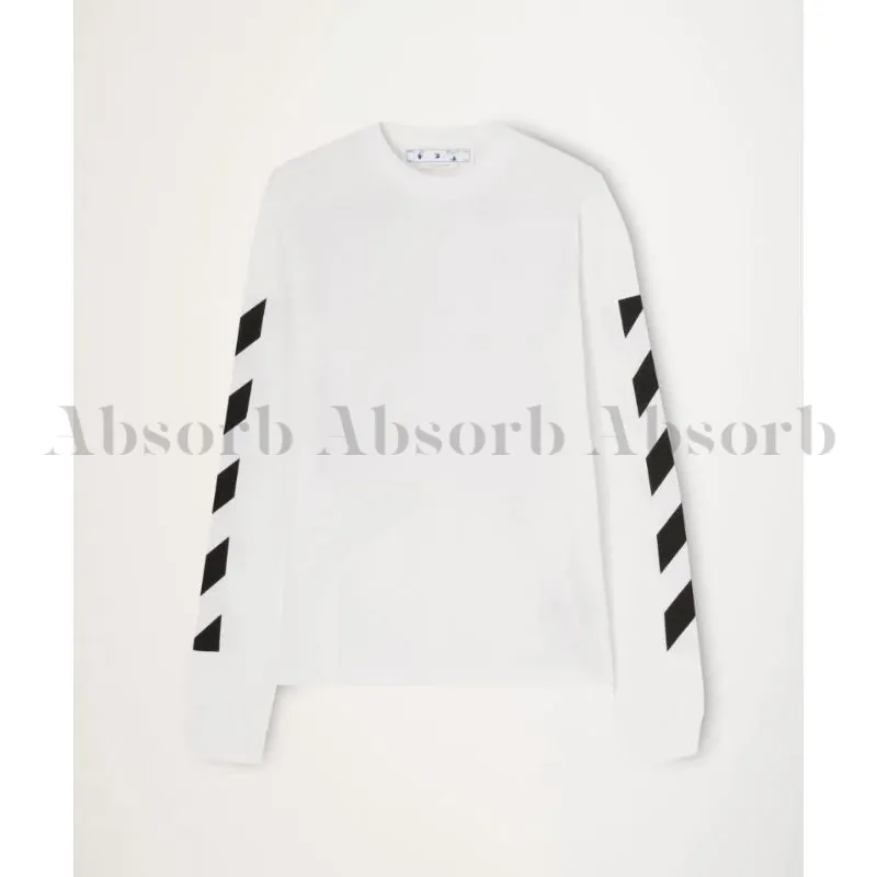 Off-White  |Crew Neck Street Style Long Sleeves Cotton