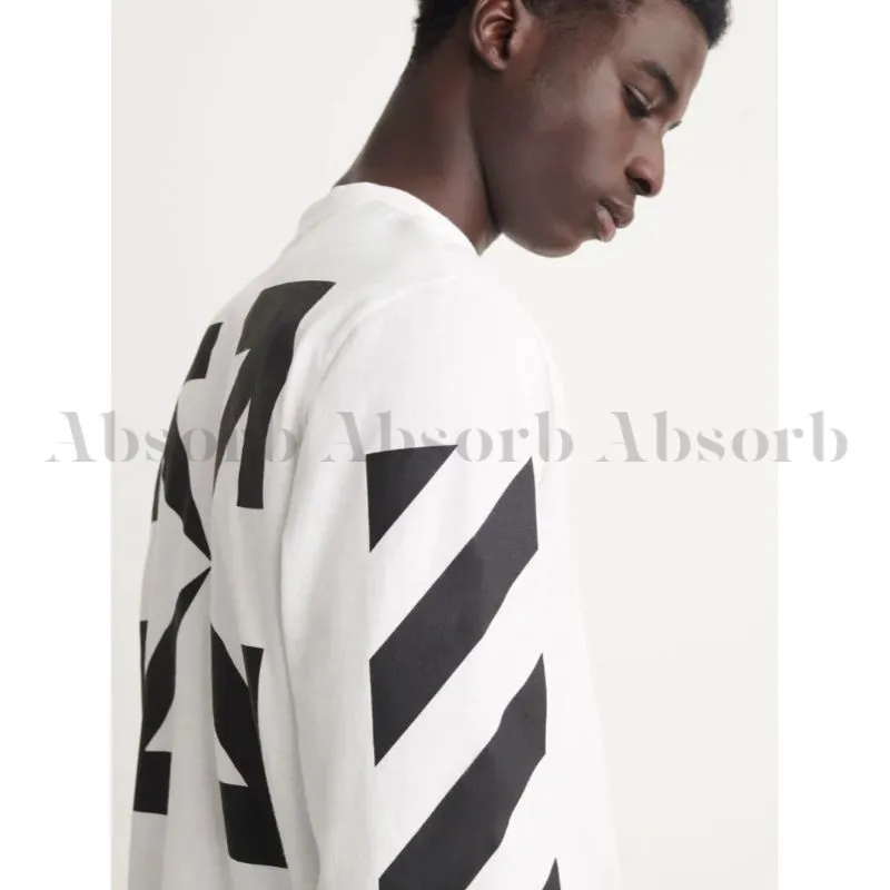 Off-White  |Crew Neck Street Style Long Sleeves Cotton