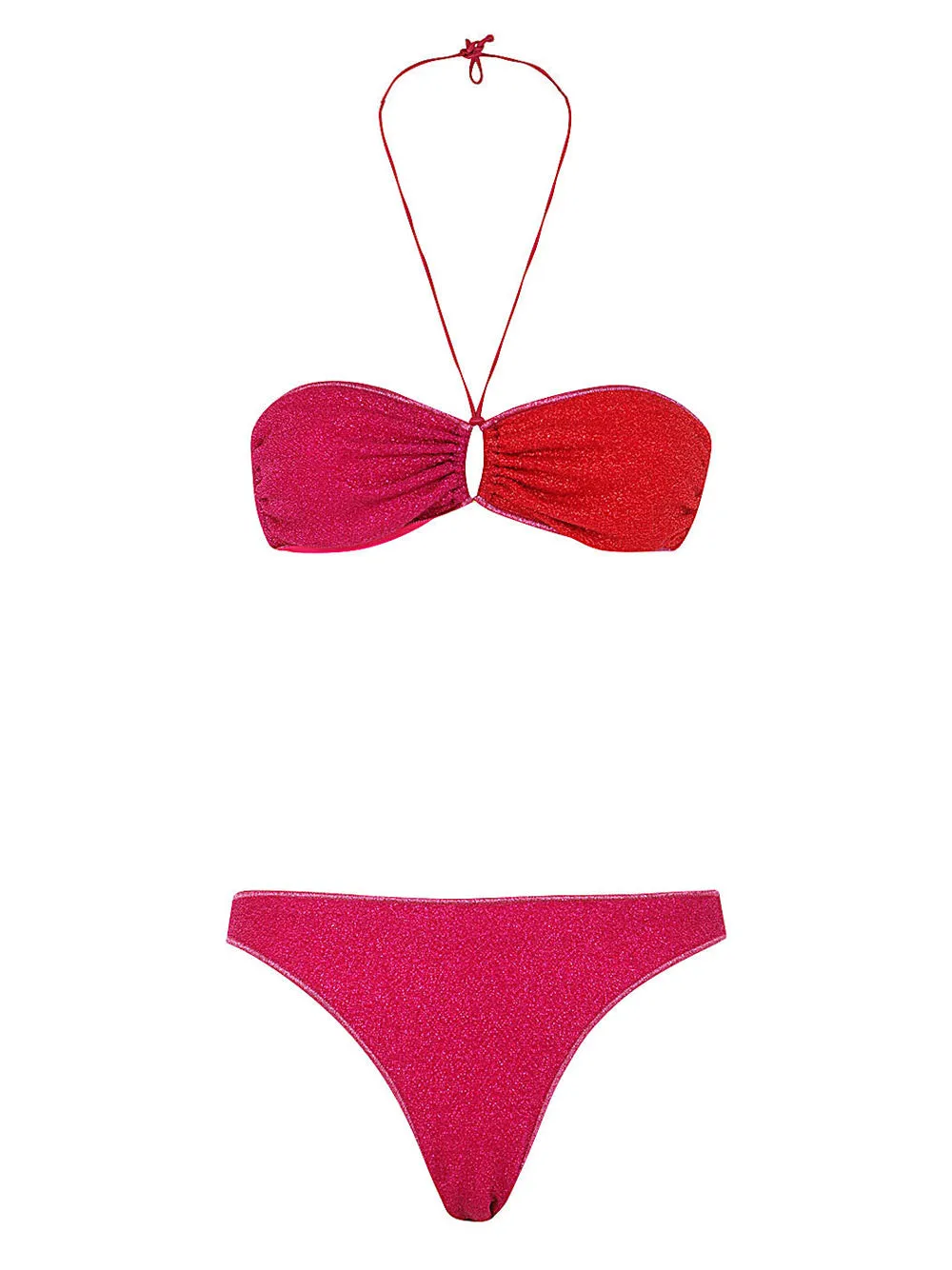 Oséree Two-Tone Halterneck Bikini Set