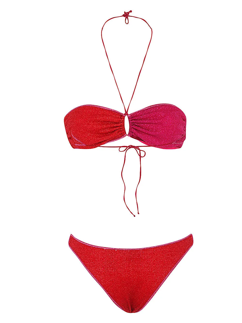 Oséree Two-Tone Halterneck Bikini Set