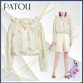 PATOU  |Long Sleeves Plain Bridal Tunics