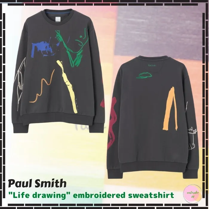 Paul Smith  |Crew Neck Pullovers Sweat Street Style Long Sleeves Cotton