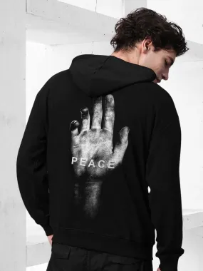 Peace Men Drop Shoulder Premium Terry Hoodie