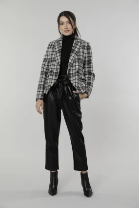 Plaid Double Breasted Blazer