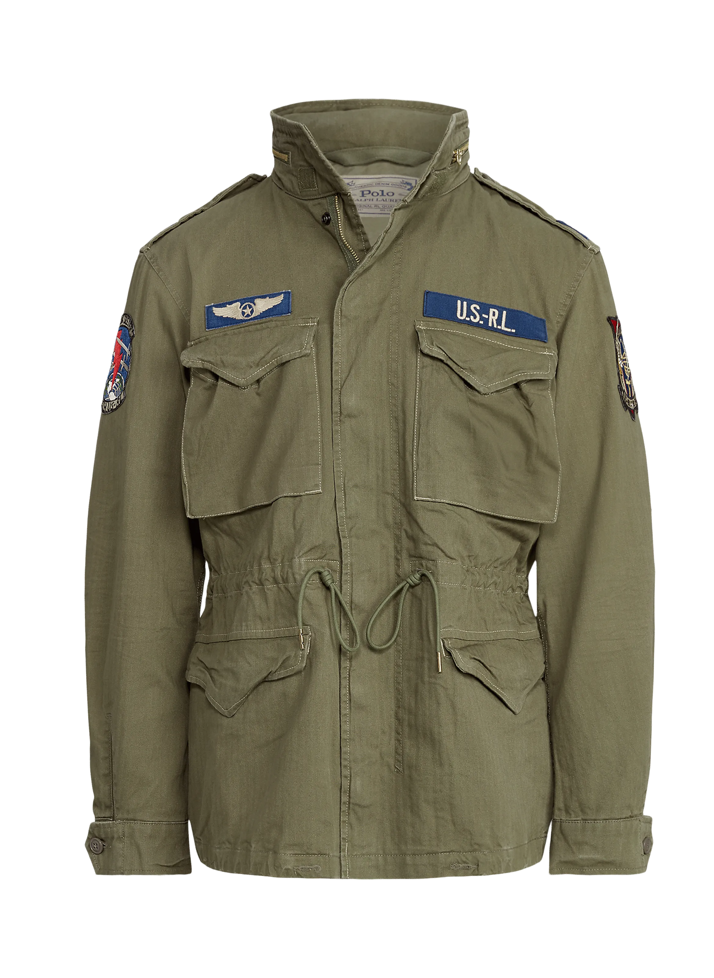 Polo ralph lauren  Short parka with badges  - Green