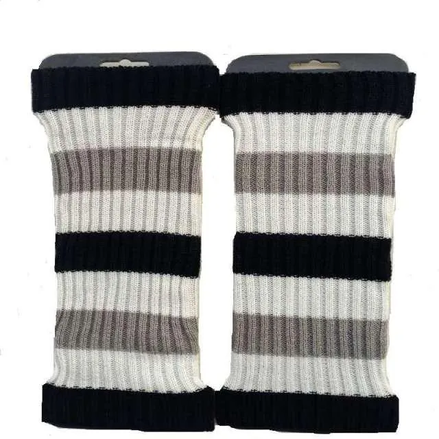 Punk Solid Black Cool Knit Long Socks With High Knee Elastic Leg Warmers