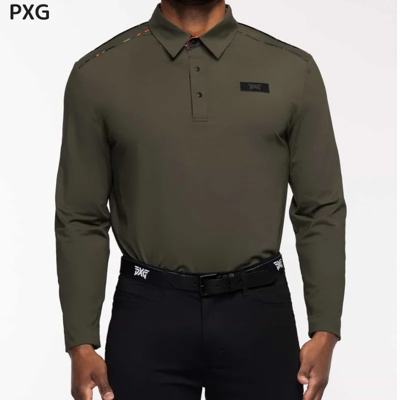 PXG  |Long Sleeves Plain Logo Polos