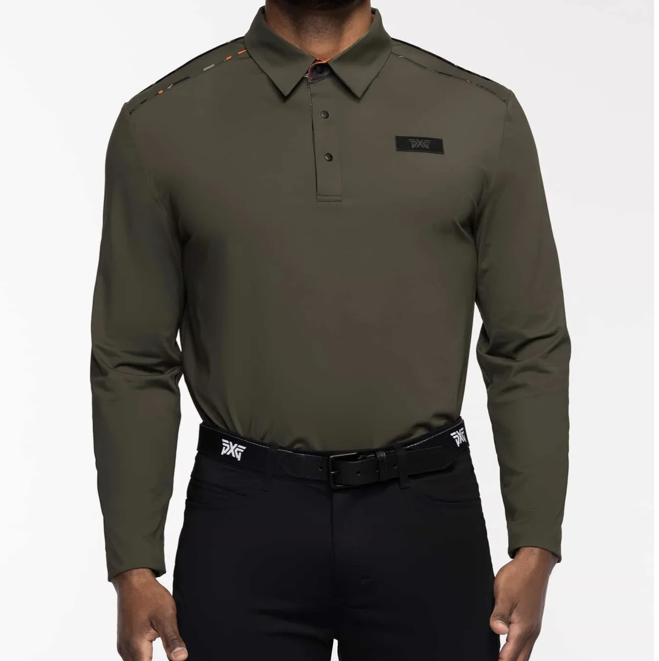 PXG  |Long Sleeves Plain Logo Polos