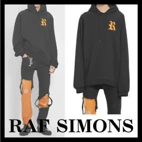 RAF SIMONS  |Pullovers Street Style Long Sleeves Plain Cotton Oversized