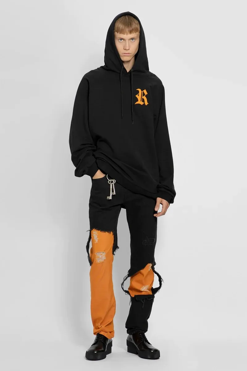 RAF SIMONS  |Pullovers Street Style Long Sleeves Plain Cotton Oversized