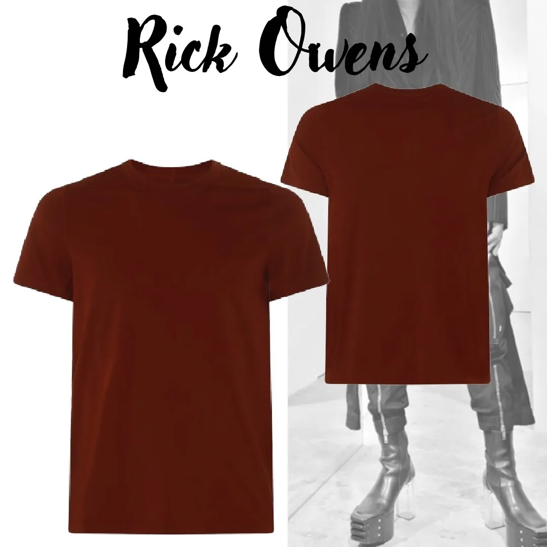 RICK OWENS  |Crew Neck Pullovers Street Style Plain Cotton Short Sleeves