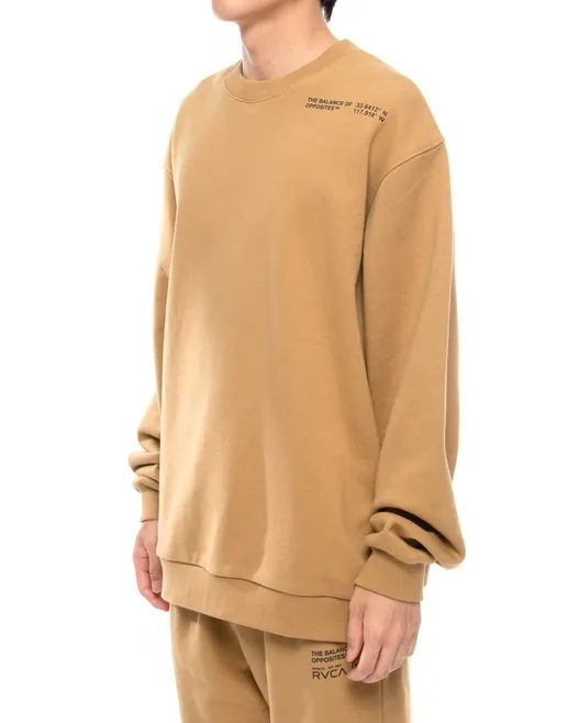 RVCA  |Long Sleeves Plain Logo Sweatshirts