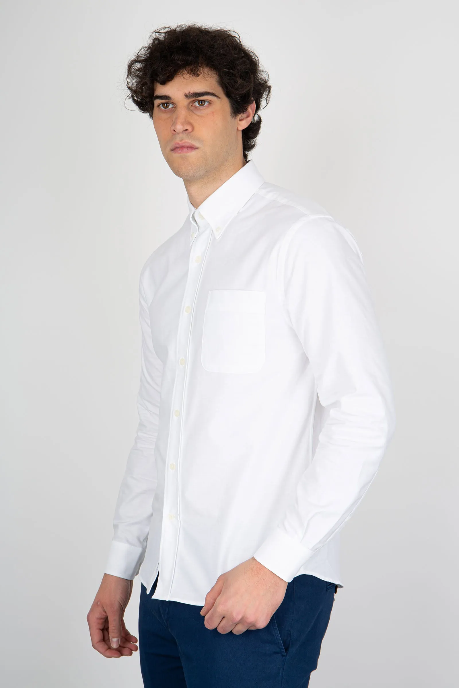 Sebago Camicia Whaleback Bianco Uomo