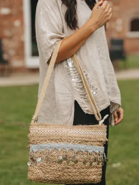 Shimmer Straw Bag