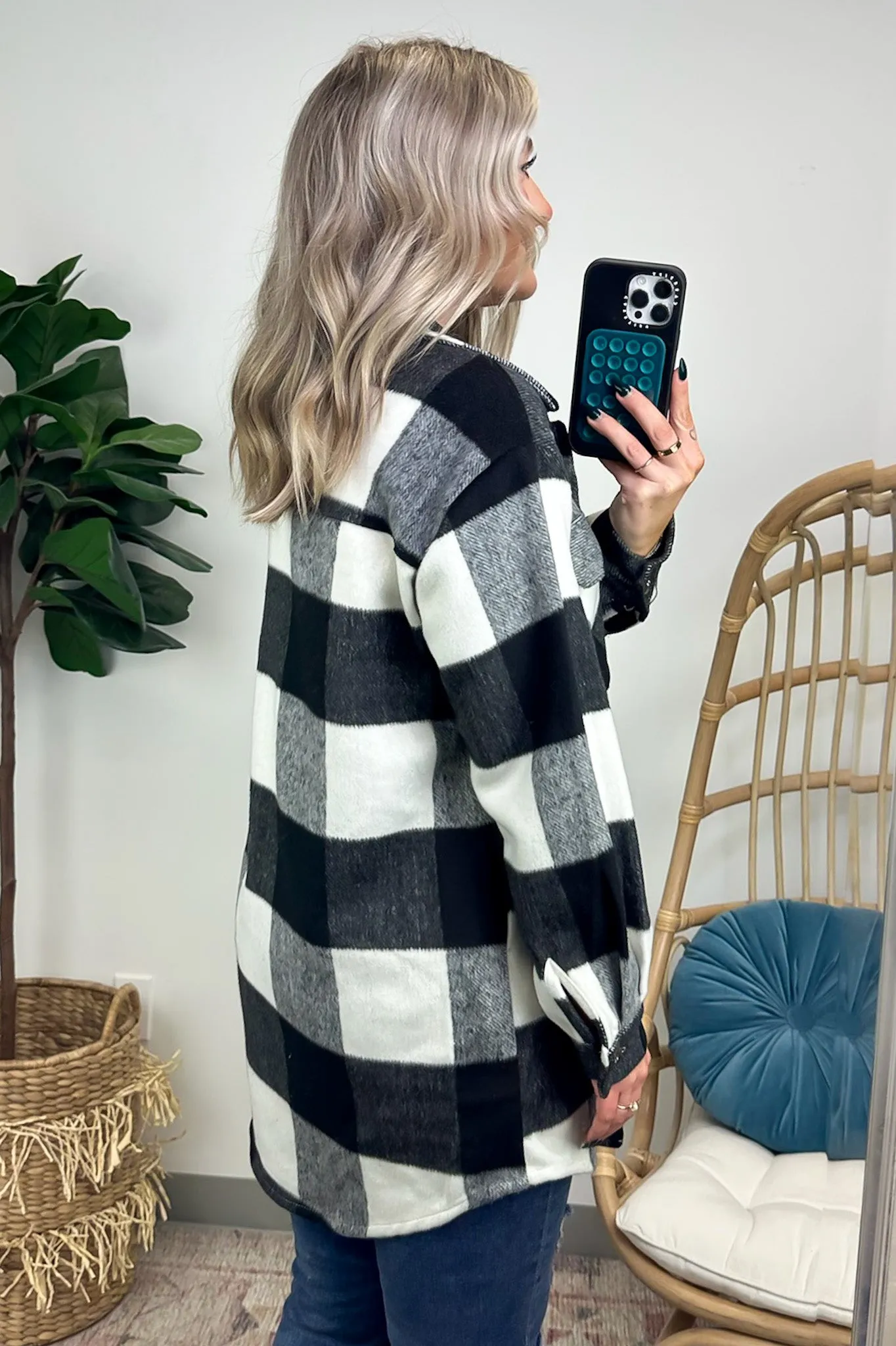 Shyanne Buffalo Plaid Button Down Shacket - FINAL SALE