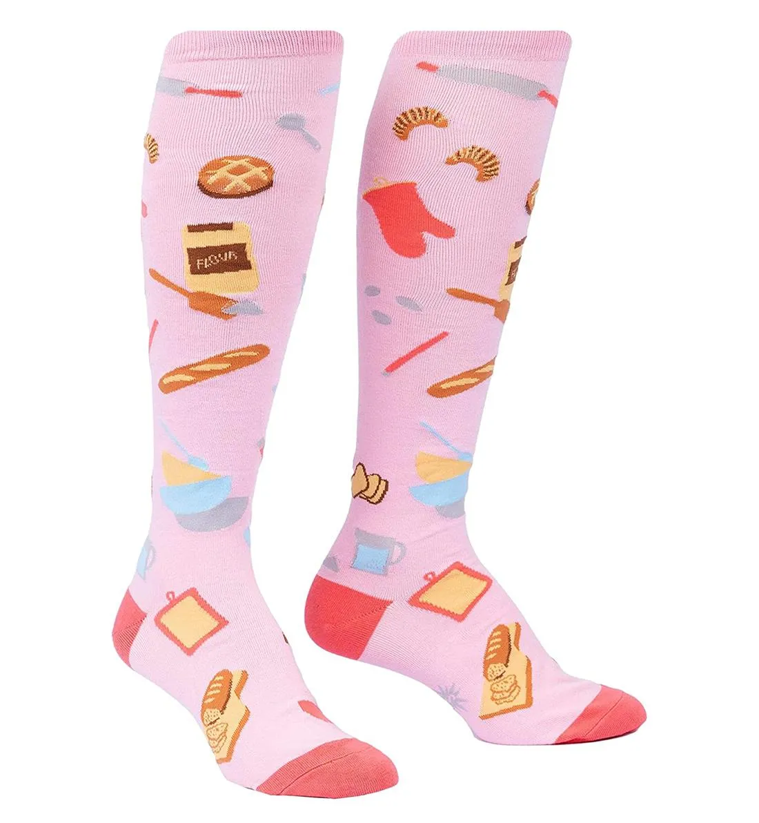 SOCK it to me Unisex Knee High Socks (Prints) - Bake at 350