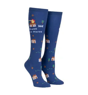 SOCK it to me Unisex Knee High Socks (Prints) - Bless This Mess