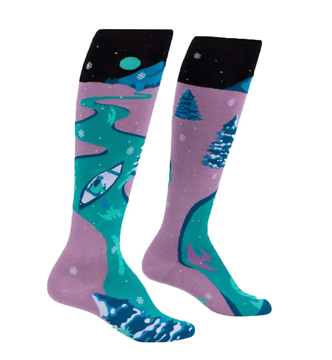 SOCK it to me Unisex Knee High Socks (Prints) - Canoe Moon