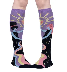 SOCK it to me Unisex Knee High Socks (Prints) - Cosmic Connection