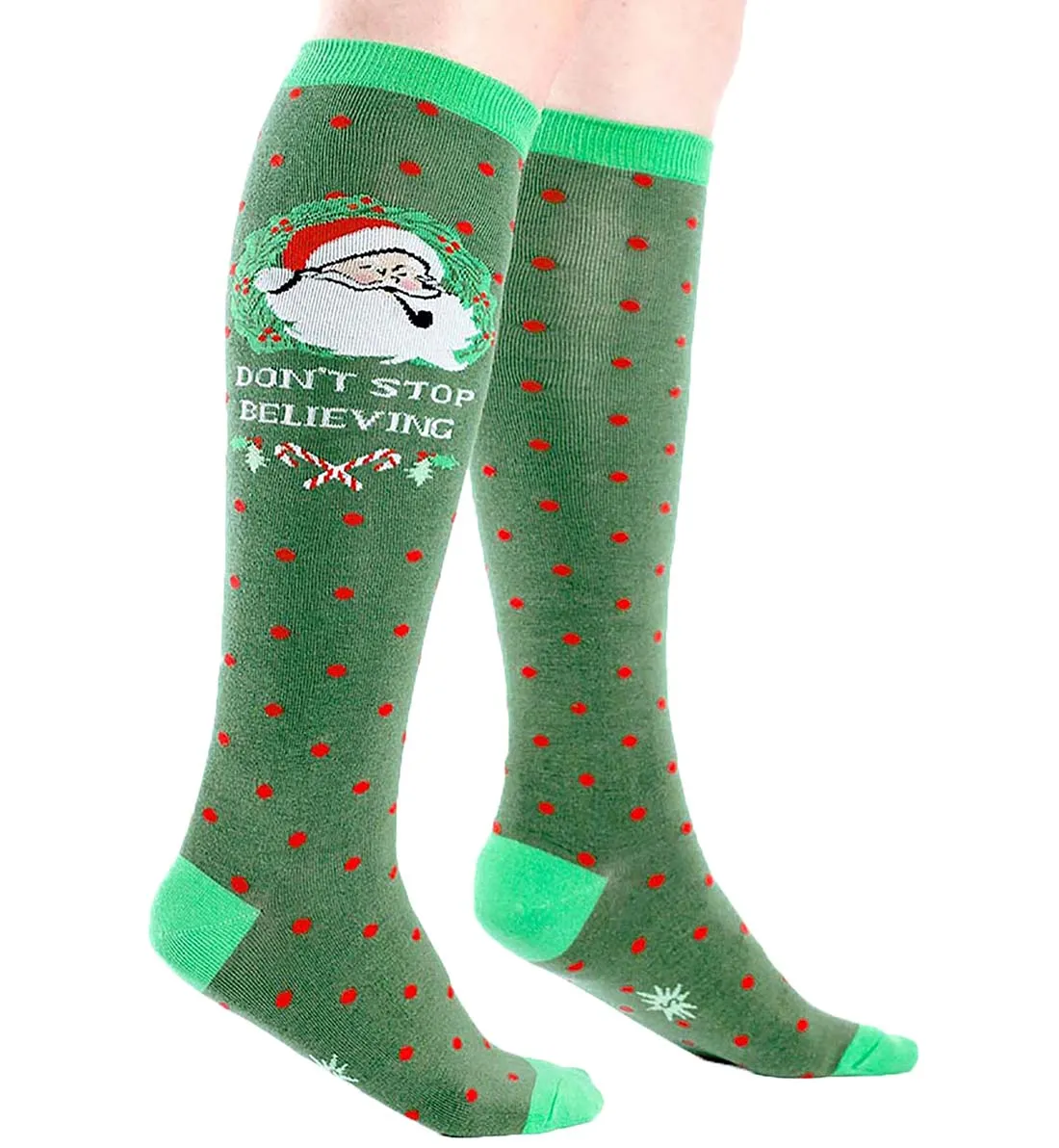 SOCK it to me Unisex Knee High Socks (Prints) - Don't Stop Believing