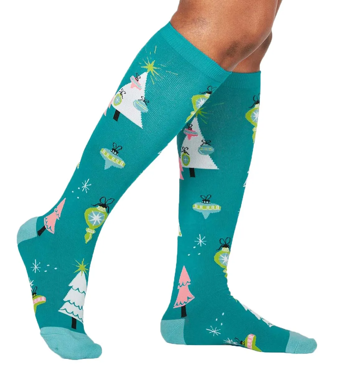 SOCK it to me Unisex Knee High Socks (Prints) - Holly Jolly Christmas