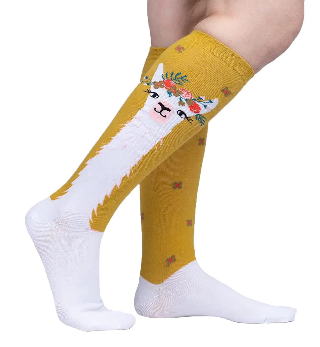 SOCK it to me Unisex Knee High Socks (Prints) - Llama Queen