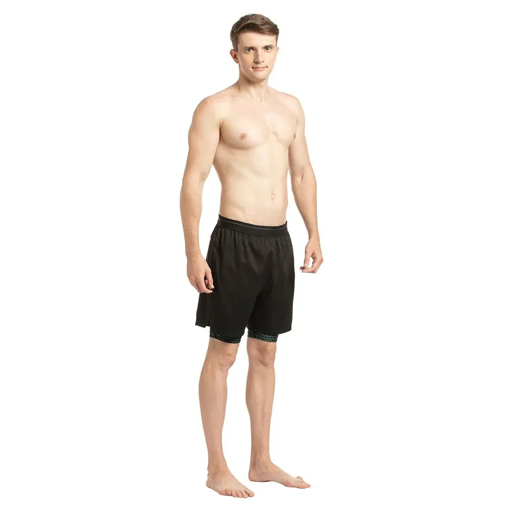 Speedo Men's Multi Sport 17inch Water short (Black/Green Glow/Rose Gold)