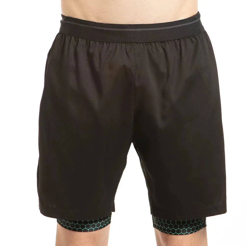 Speedo Men's Multi Sport 17inch Water short (Black/Green Glow/Rose Gold)