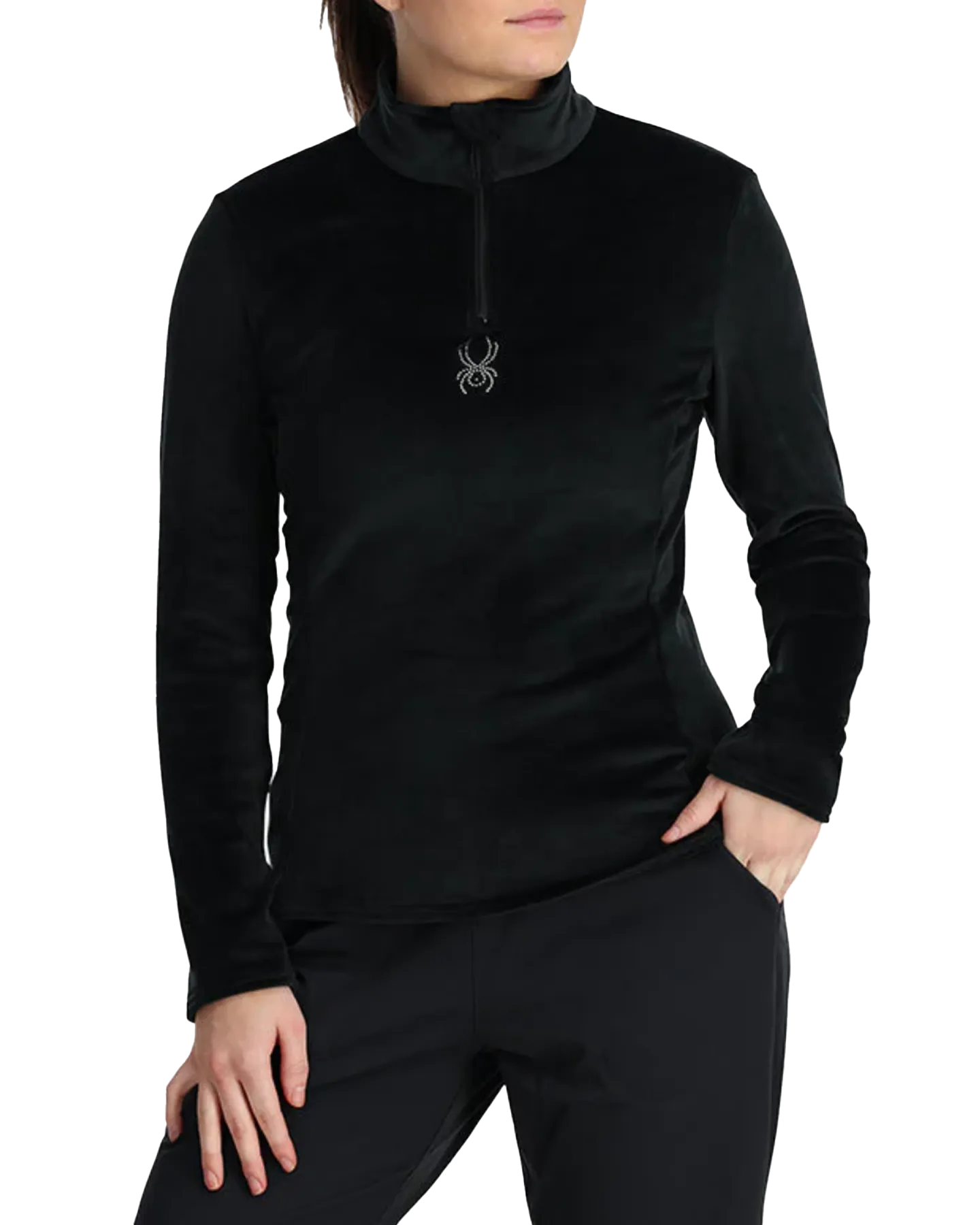 Spyder Women's Shimmer Bug Half Zip - Black