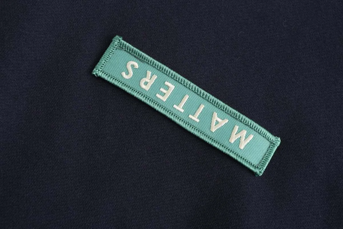 Stoic Colour-block Hoodies - Navy