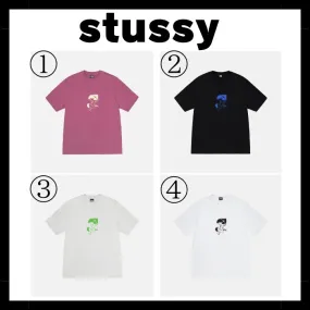 STUSSY  |Crew Neck Pullovers Unisex Street Style Cotton Short Sleeves