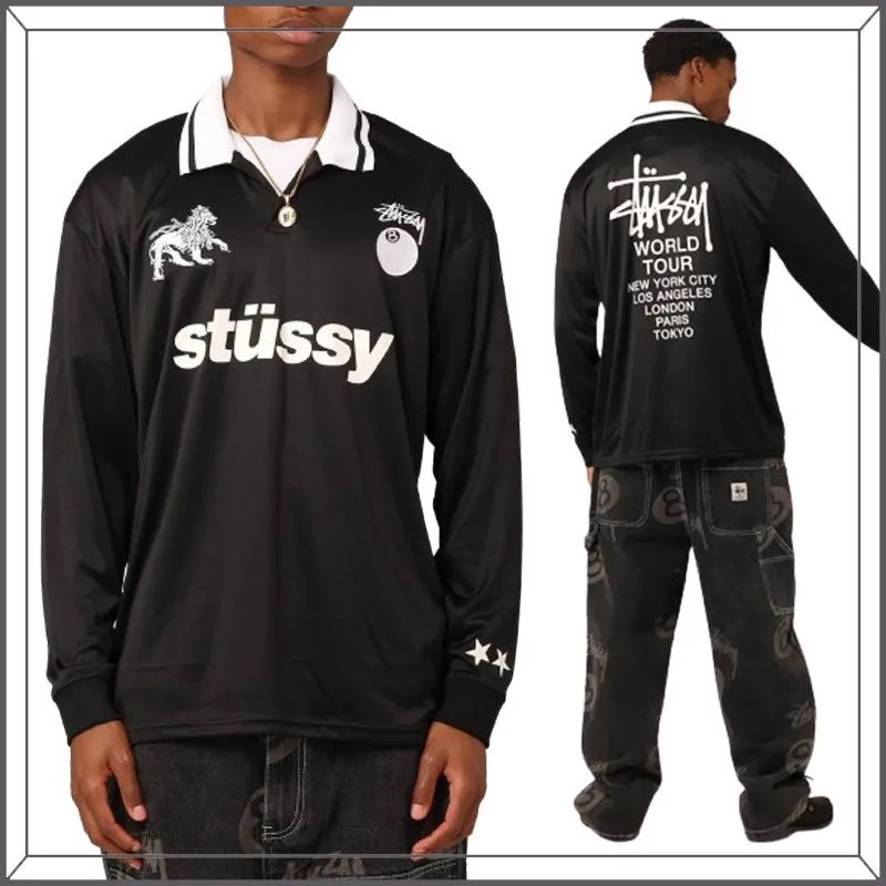 STUSSY  |Pullovers Street Style Long Sleeves Logo Military