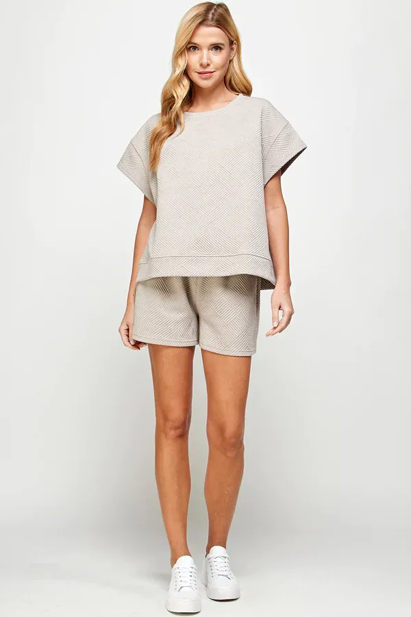 Textured Soft Short Pants