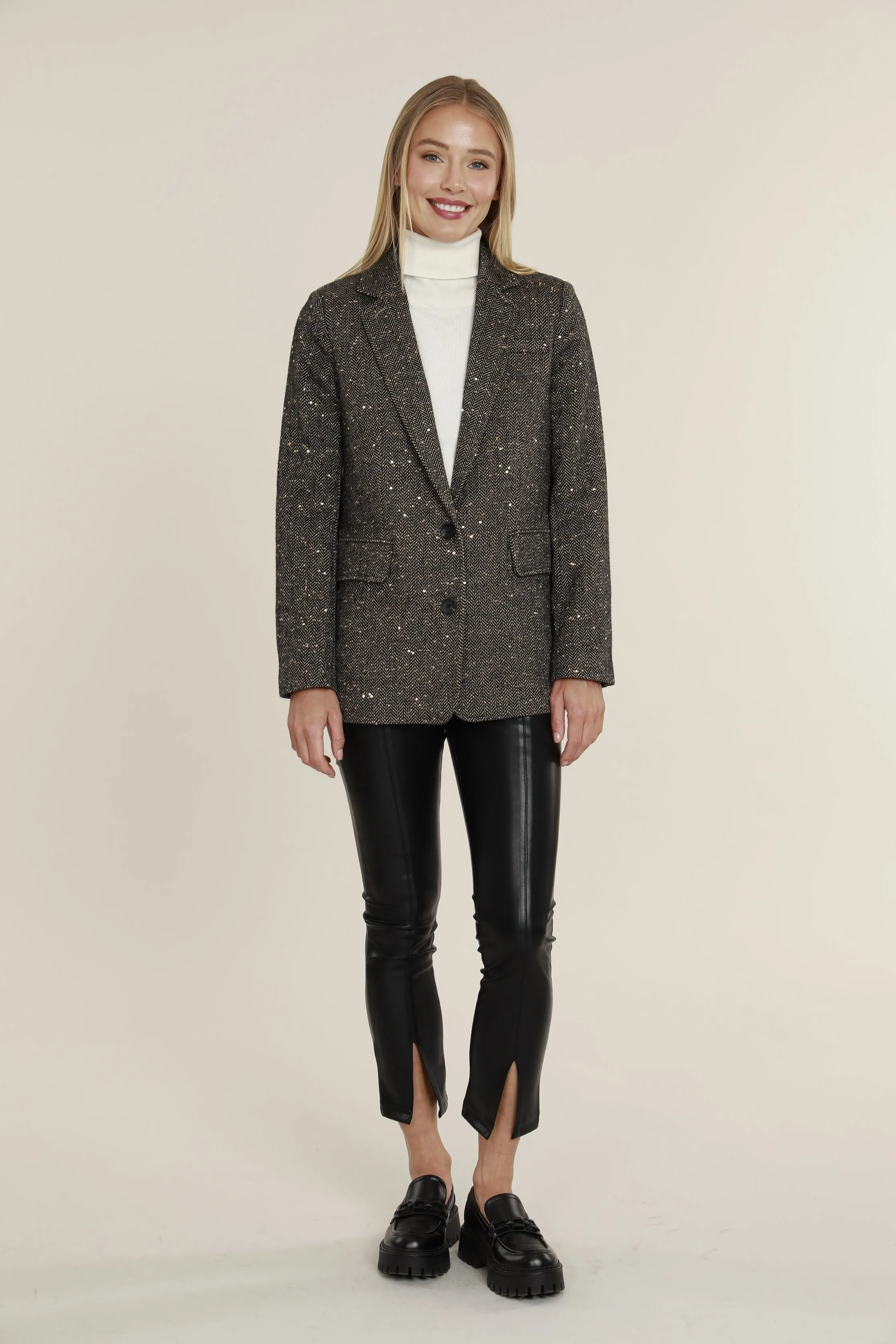 Tweed Micro Sequin Blazer