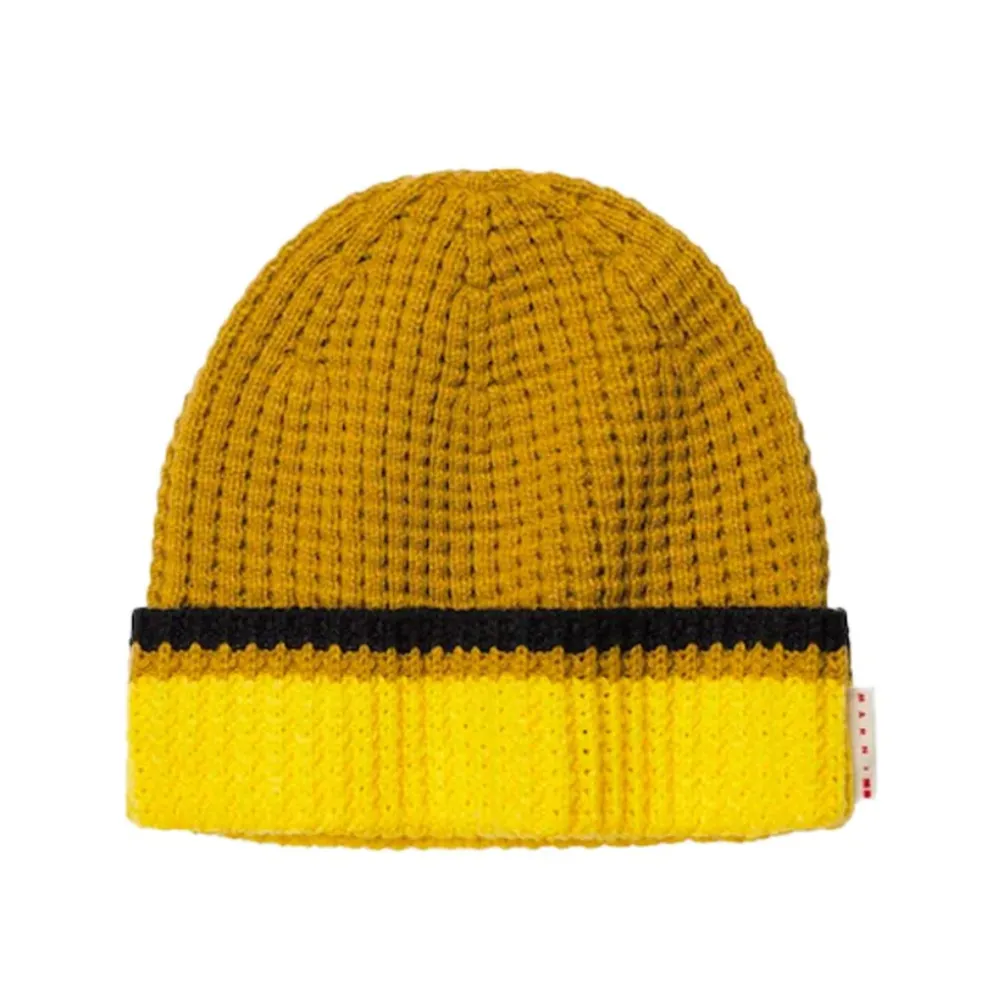 Uniqlo Marni Knitted Beanie Beige Yellow