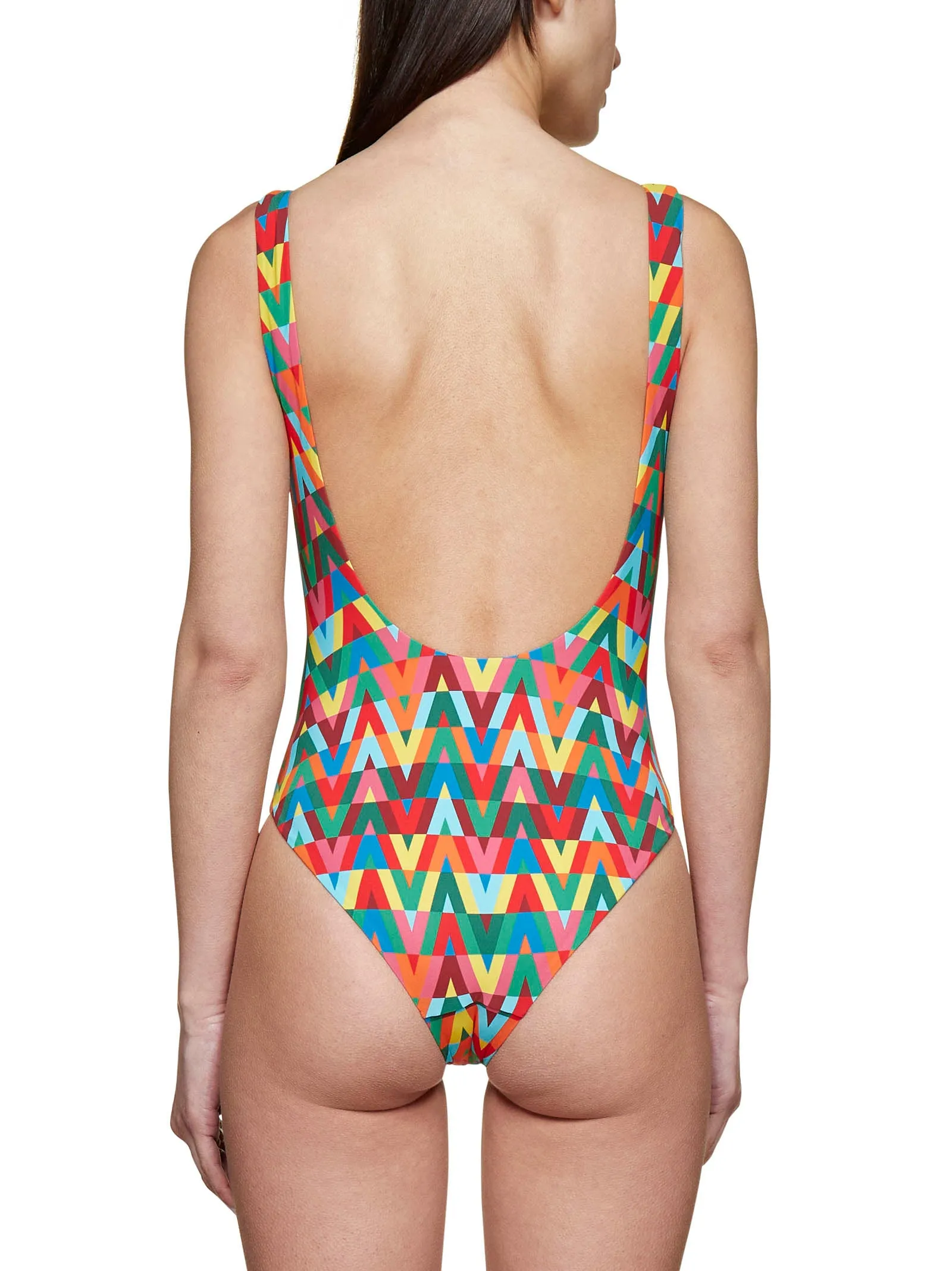 Valentino All-Over Printed Sleeveless Swimsuit