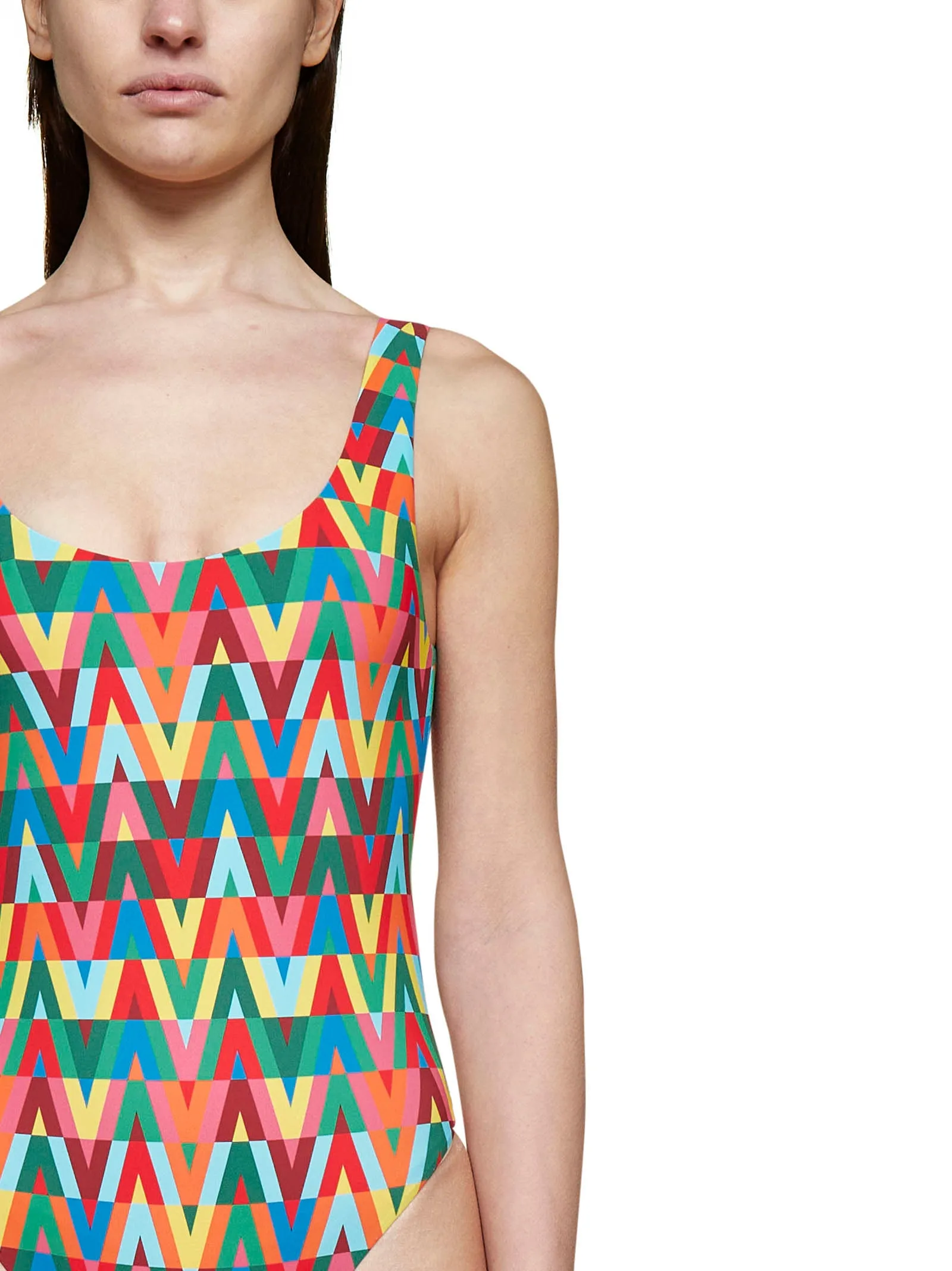 Valentino All-Over Printed Sleeveless Swimsuit