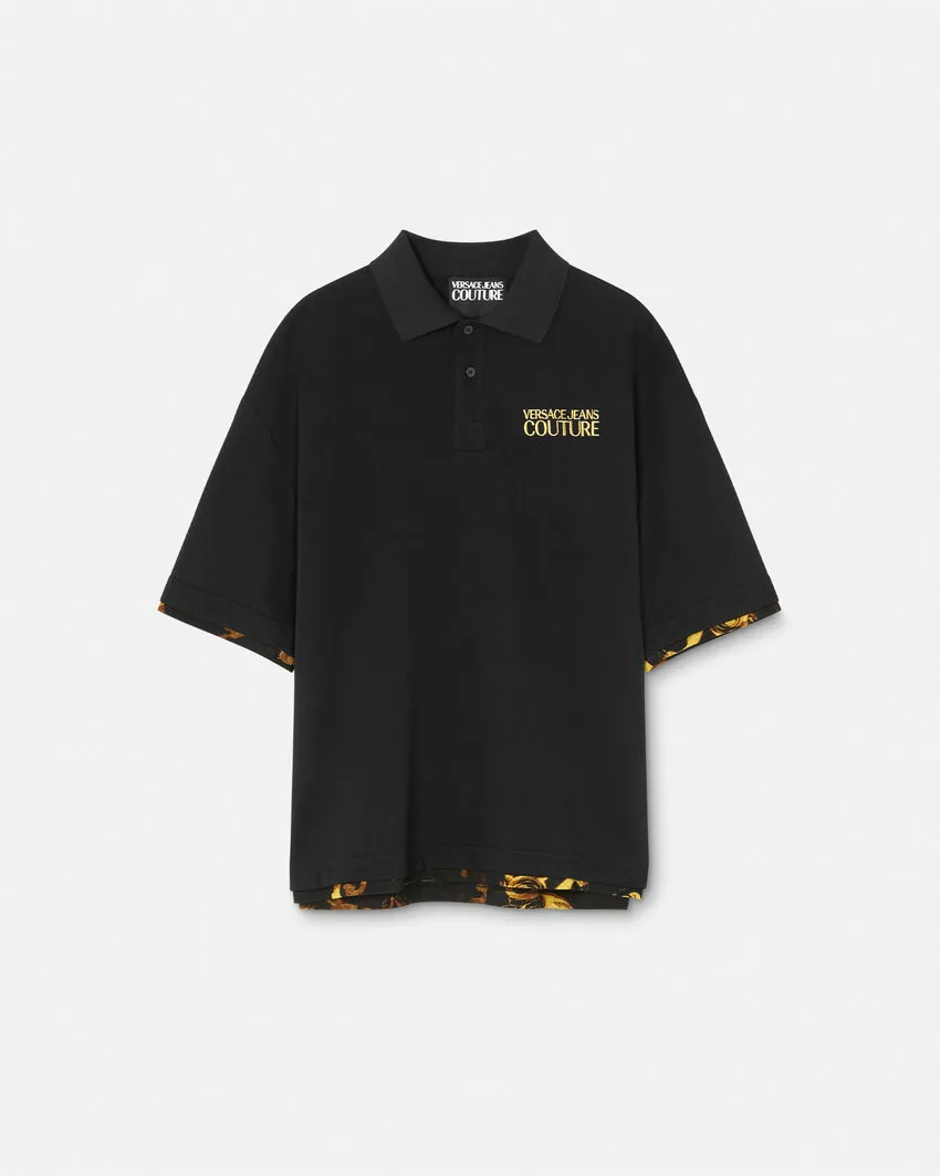 VERSACE JEANS  |Unisex Street Style Bi-color Plain Cotton Short Sleeves