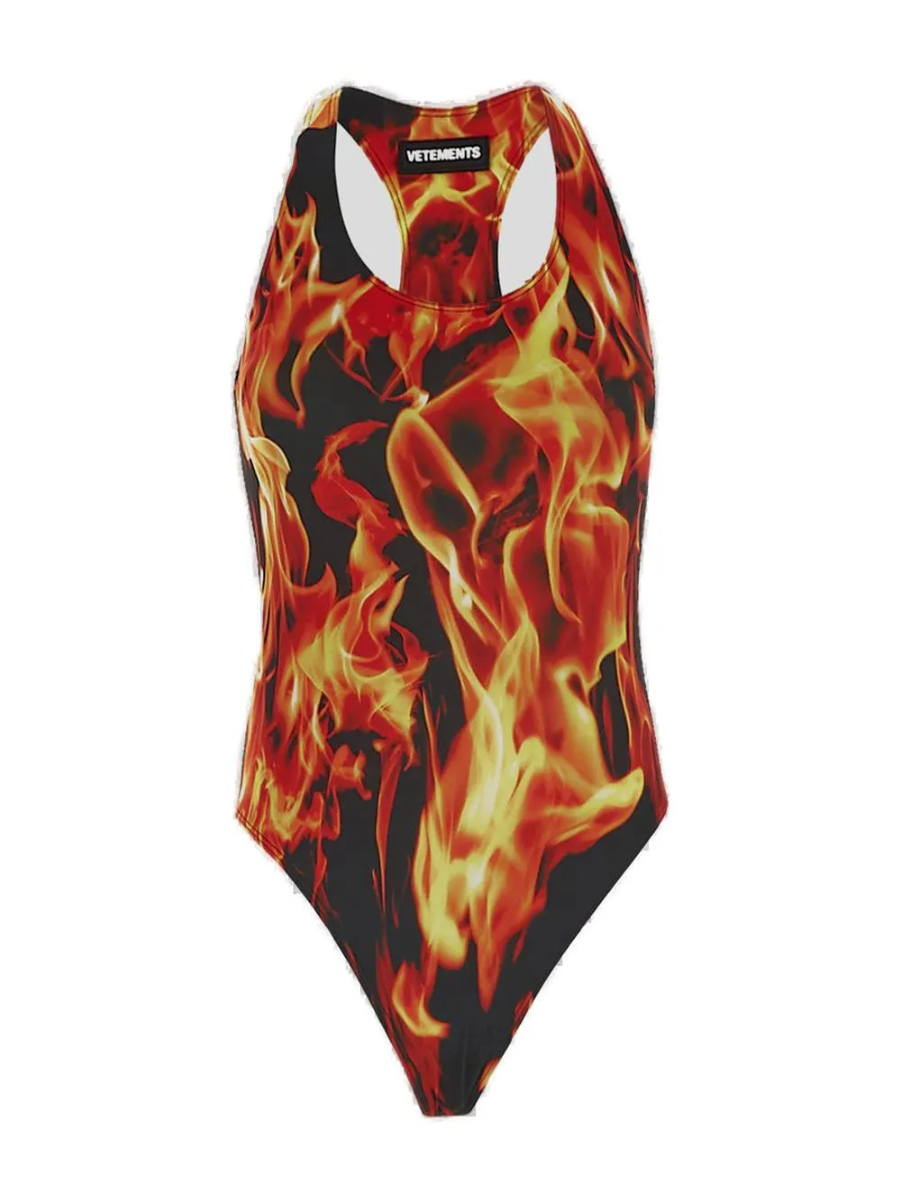 Vetements Flame Printed One-Piece Swimsuit