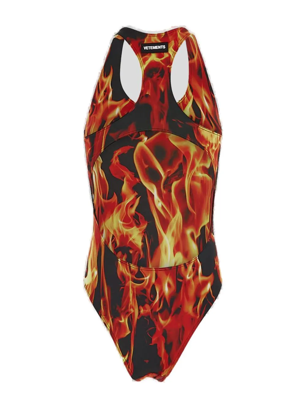 Vetements Flame Printed One-Piece Swimsuit