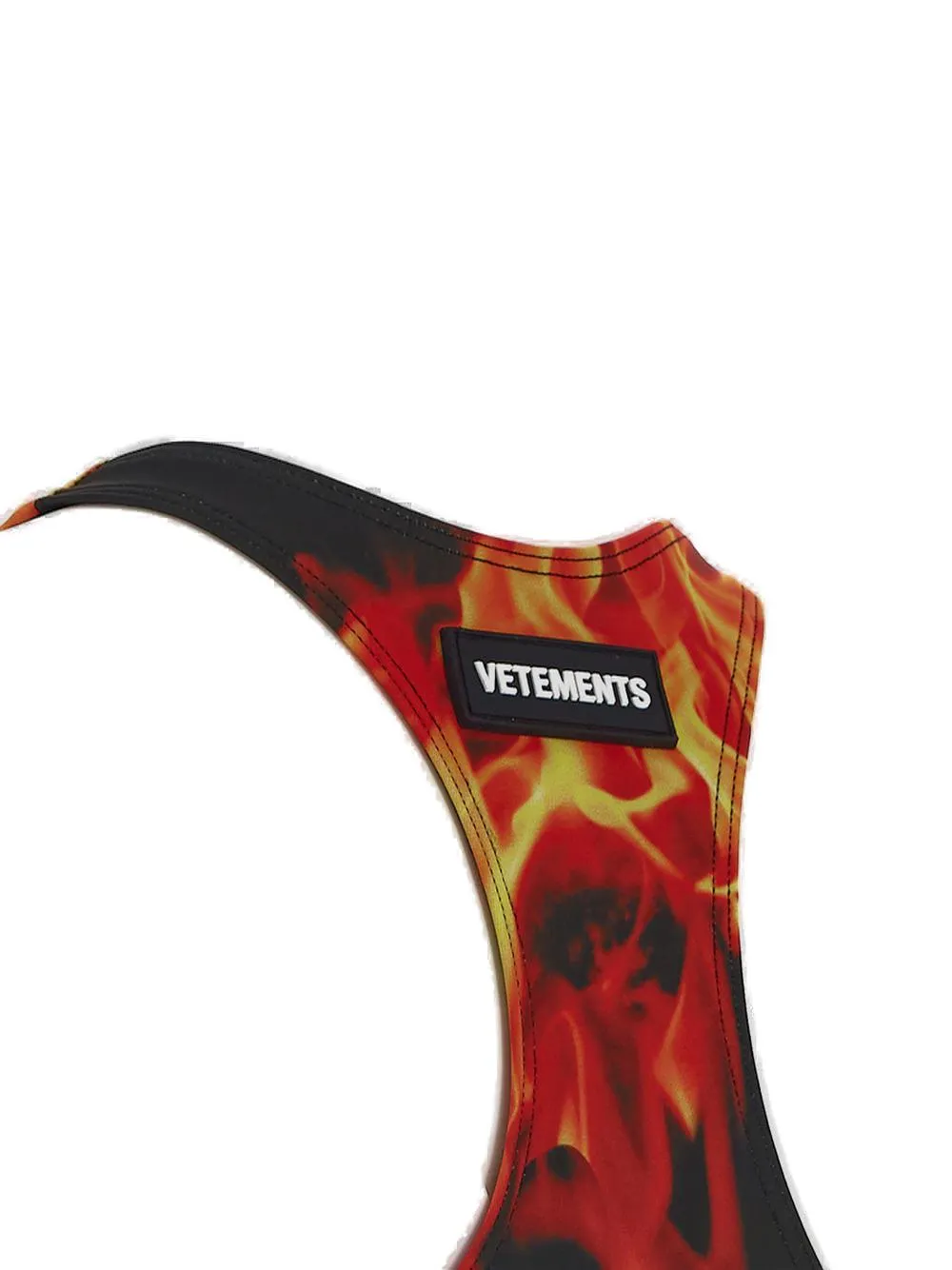 Vetements Flame Printed One-Piece Swimsuit