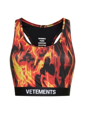 Vetements Flame Printed Sports Bra