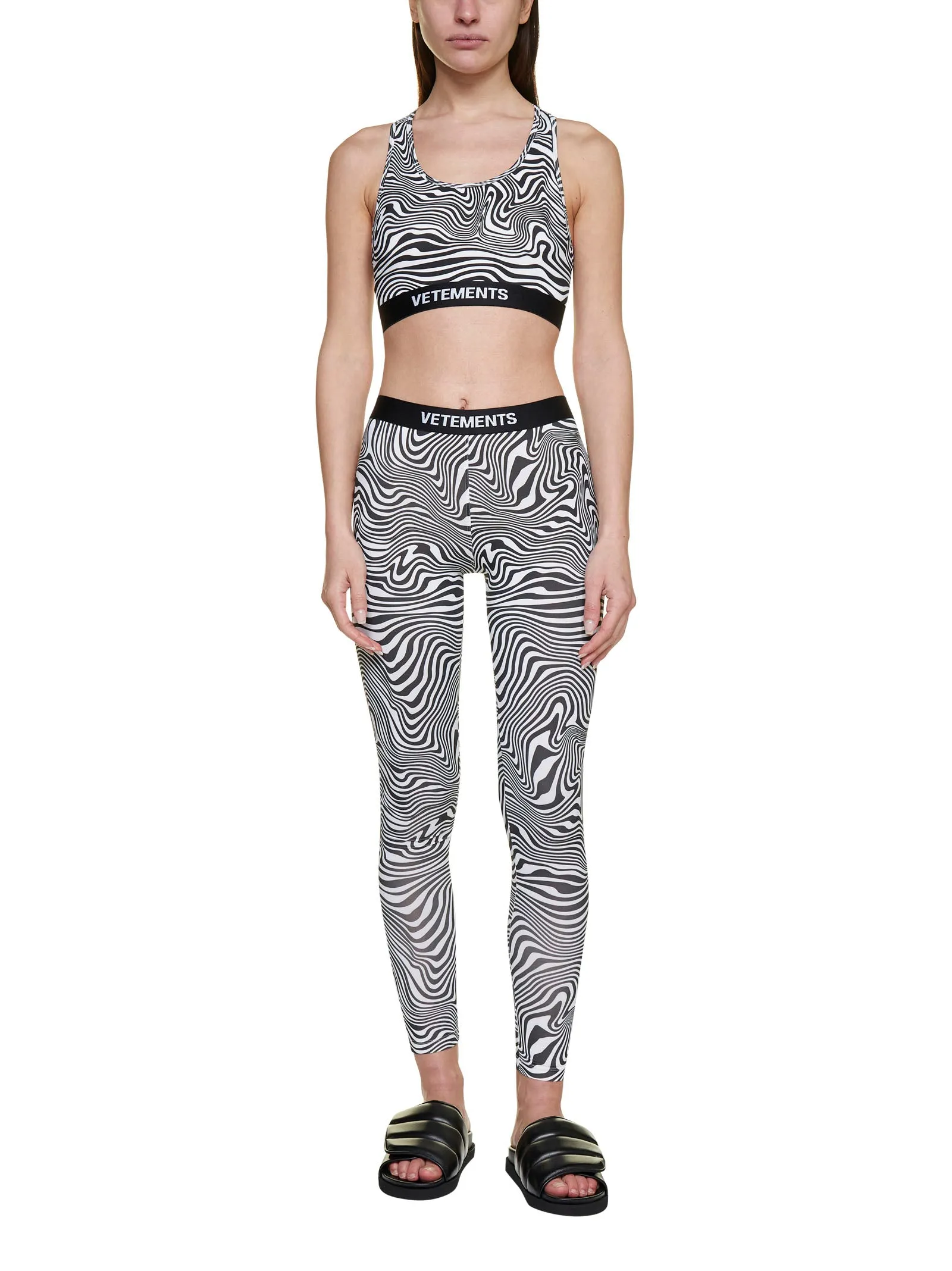 Vetements Zebra Printed Sports Bra