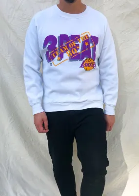 Vintage 90's NBA Los Angeles Lakes 3Peat Sweater White (L)